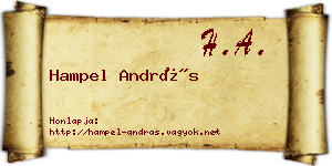 Hampel András névjegykártya