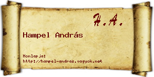 Hampel András névjegykártya